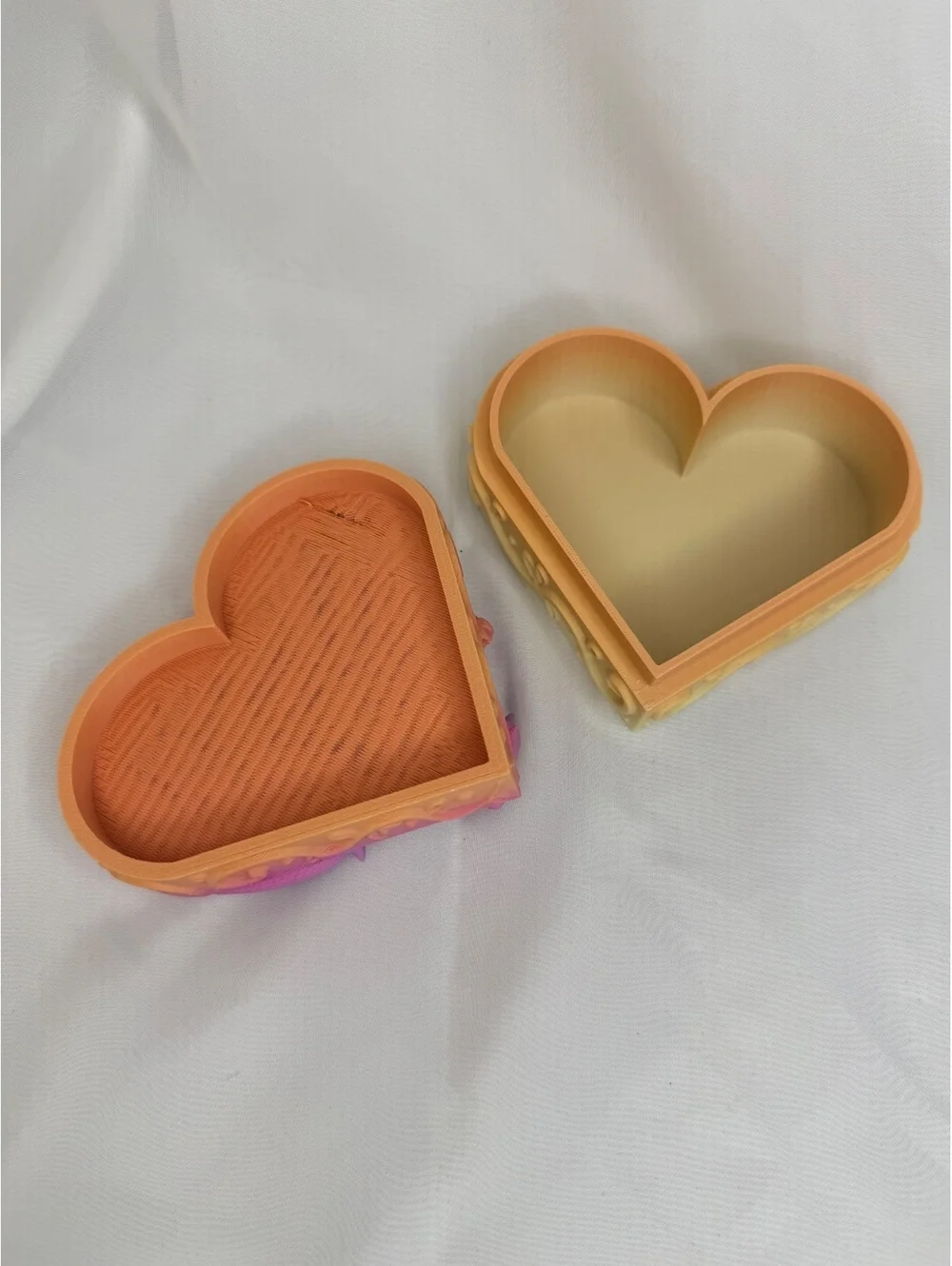 Sweet Pink Heart Dragon Dice & Treasure Box 3D Printed D&D
